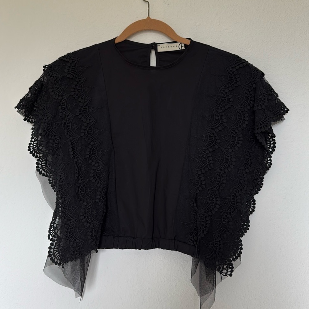 Haveone Black Blouse S